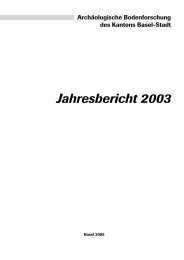 Jahresbericht 2003 - Archäologie Basel Stadt