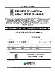 Scarica Relazione geologica e sismica - Provincia della Spezia