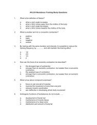 AFLCA Resistance Training Study Questions 1. - Provincial Fitness ...