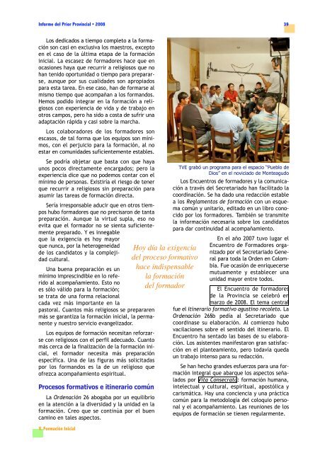 Informe a todos los religiosos - Provinciasannicolas.org