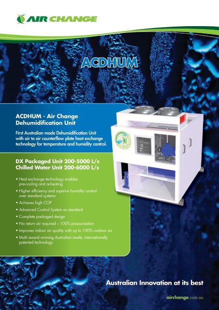 ACDHUM - Air Change Dehumidification Unit