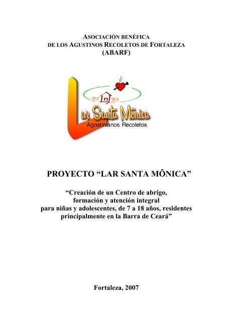 Proyecto âHogar Santa MÃ³nicaâ - Provinciasannicolas.org