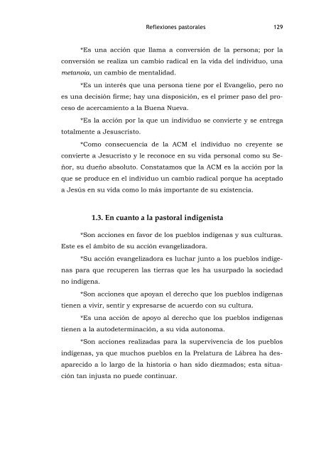 la acciÃ³n misionera con los pueblos indÃ­genas en la prelatura de ...