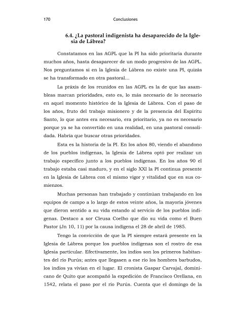 la acciÃ³n misionera con los pueblos indÃ­genas en la prelatura de ...