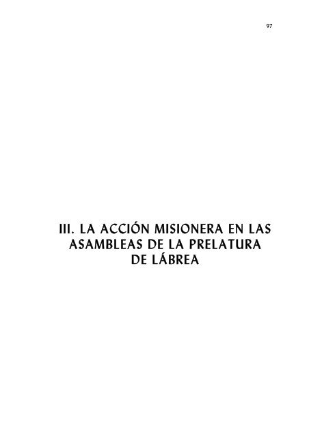 la acciÃ³n misionera con los pueblos indÃ­genas en la prelatura de ...