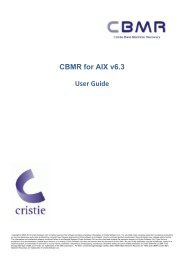 CBMR for AIX v6.3 User Guide - Cristie Data Products GmbH