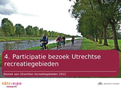 Bezoekers Utrechtse recreatiegebieden - Provincie Utrecht