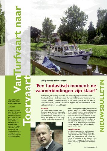 Nieuwsbulletin Van Turfvaart naar Toervaart - Provincie Groningen