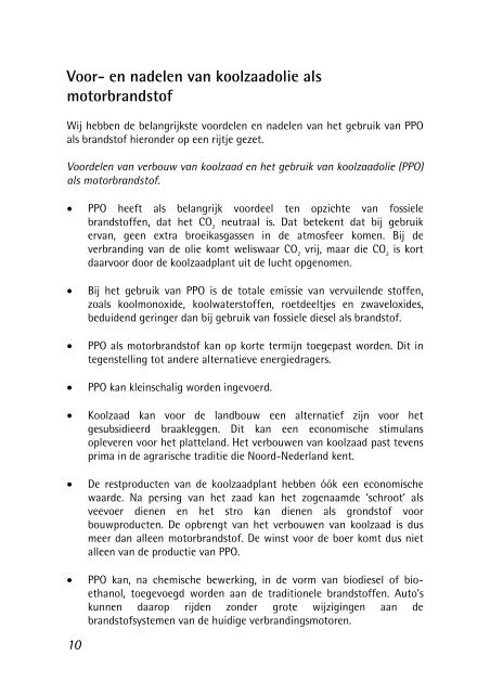 Folder Puur Plantaardige Olie - Partij voor het Noorden - Provincie ...