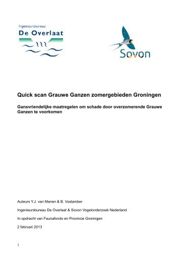 bijlage1 Quickscan rapportage Grauwe ganzen zomergebieden incl