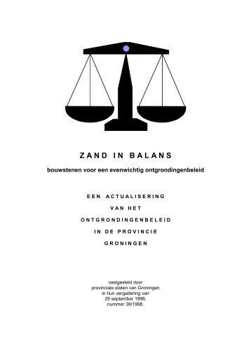 ZAND IN BALANS - Provincie Groningen