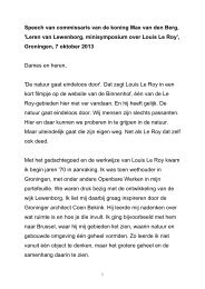 Toespraak minisymposium Leren van Lewenborg over Louis Le Roy