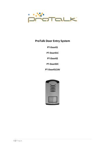 ProTalk Door Entry System - ProVu Communications
