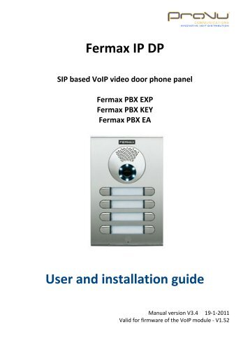 Fermax IP DP - ProVu Communications