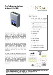 Product Datasheet (pdf) - ProVu Communications