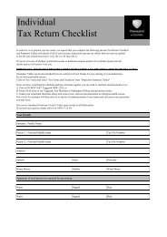 Individual Tax Return Checklist - Prowealth