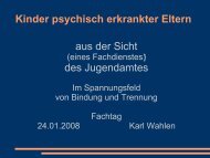 Kinder psychisch erkrankter Eltern aus der Sicht des Jugendamtes