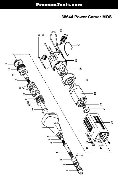 Parts Diagram - Proxxon Tools