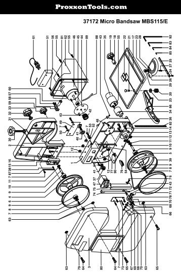 Parts Diagram - Proxxon Tools