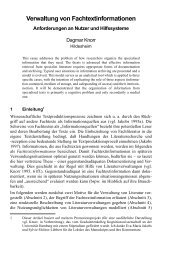 Verwaltung von Fachtextinformationen. Anforderungen an ... - Prowitec