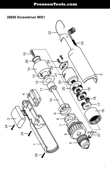 Parts Diagram - Proxxon Tools