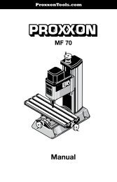 MICRO Mill MF 70 Manual - Proxxon Tools