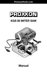 Manual KGS 80 MITER SAW - Proxxon Tools