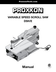 Scroll Saw DSH/E Manual - Proxxon Tools