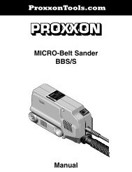 Block Sander BBS/S Manual - Proxxon Tools