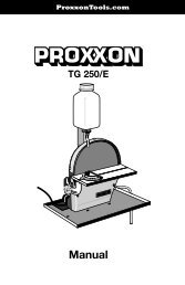 Disc Sander TG 250/E Manual - Proxxon Tools