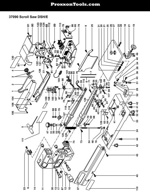 Parts Diagram - Proxxon Tools