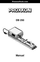Manual DB 250 - Proxxon Tools