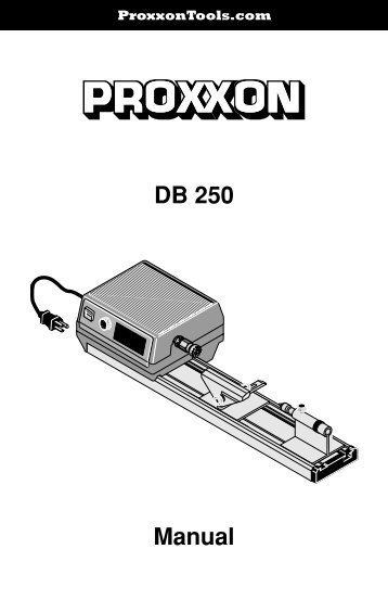 Manual DB 250 - Proxxon Tools