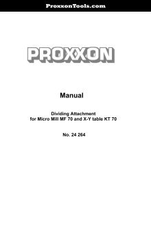 Parts Diagram - Proxxon Tools