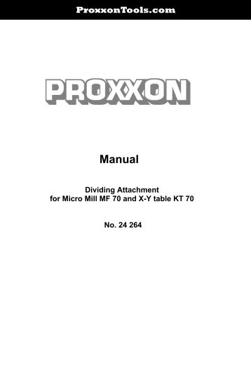 Manual - Proxxon Tools