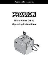 Planer DH 40 Manual - Proxxon Tools