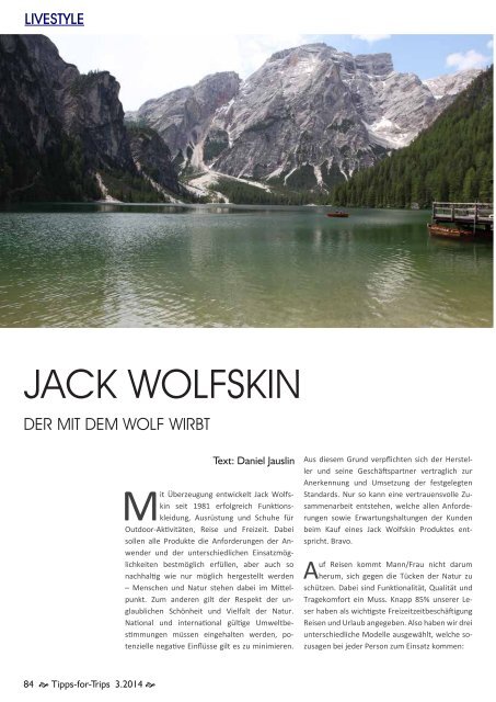 Tipps-for-Trips Reisemagazin 3.2014