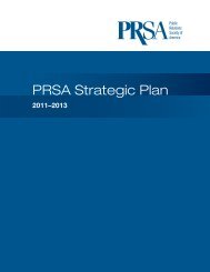 (PRSA) Strategic Plan 2011 - 2013 - Public Relations Society of ...