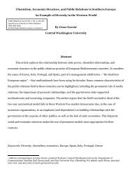 Clientelism, Economic Structure, and Public Relations in Southern ...