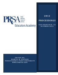 2012 PROCEEDINGS - Public Relations Society of America