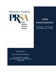 2008 PROCEEDINGS - Public Relations Society of America