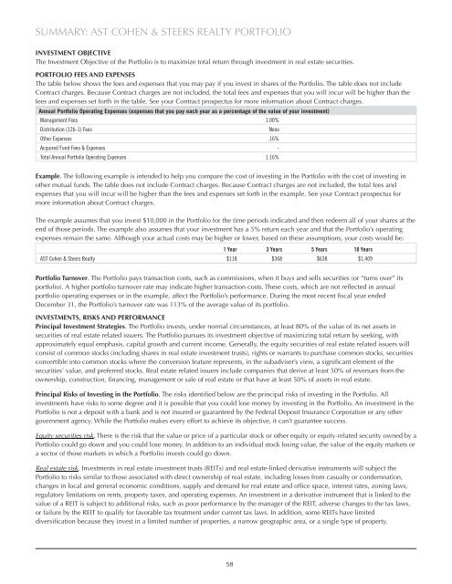 Advanced Series Trust AST Academic Strategies Asset ... - Prudential