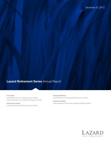 Lazard Retirement Series Annual Report - Lazard Funds