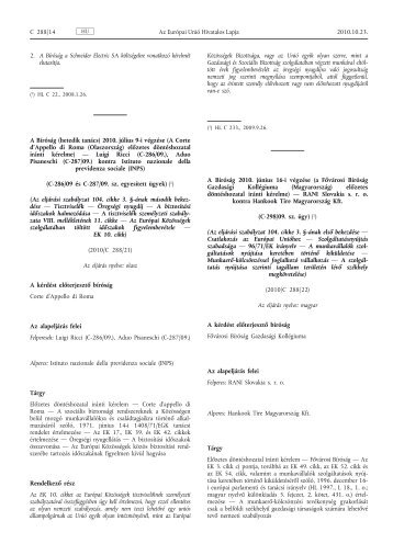 C-298/09. sz. ügy: A Bíróság 2010. június 16-i végzése (a ... - Eur-Lex
