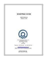 Echotrac CV100 Manual - Communication Technology