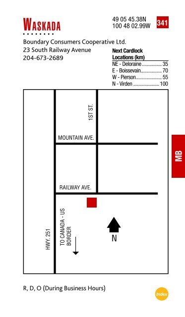 Feb. 2013 Cardlock Location Guide - Co-op Connection