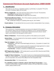 Commercial Petroleum Account Application: USER GUIDE - Co-op ...