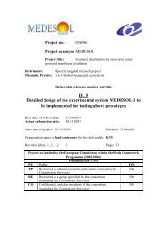 DL 5 Detailed design of the experimental system MEDESOL-1 to be ...