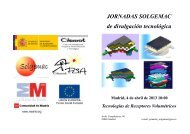 JORNADAS SOLGEMAC de divulgaciÃ³n tecnolÃ³gica