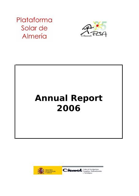 Annual Report 2006 Plataforma Solar De Almeraa